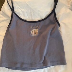 Discontinued Blue Brandy Melville Cropped Yukon Canada Tank